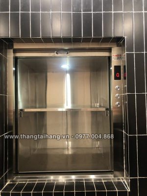 Thang tời hàng thực phẩm Hà Nội – động cơ bền thi công nhanh